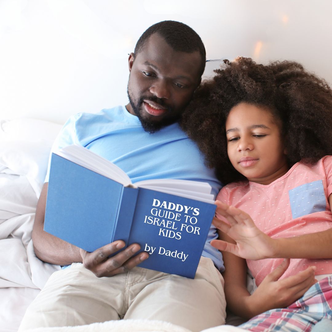 Dad reading his daughter a book that days 