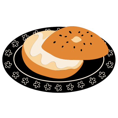 Graphic of bagel